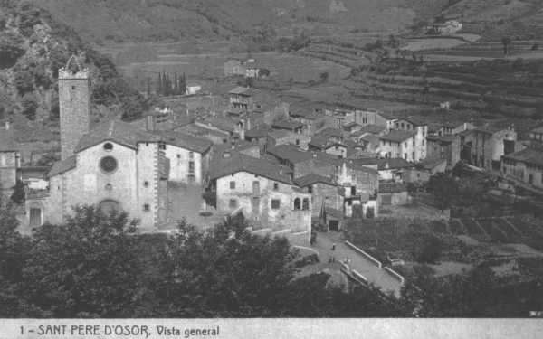 Sant Pere d'Osor a principis s.XX Font: Cedida per Albert Climent a l'arxiu municipal